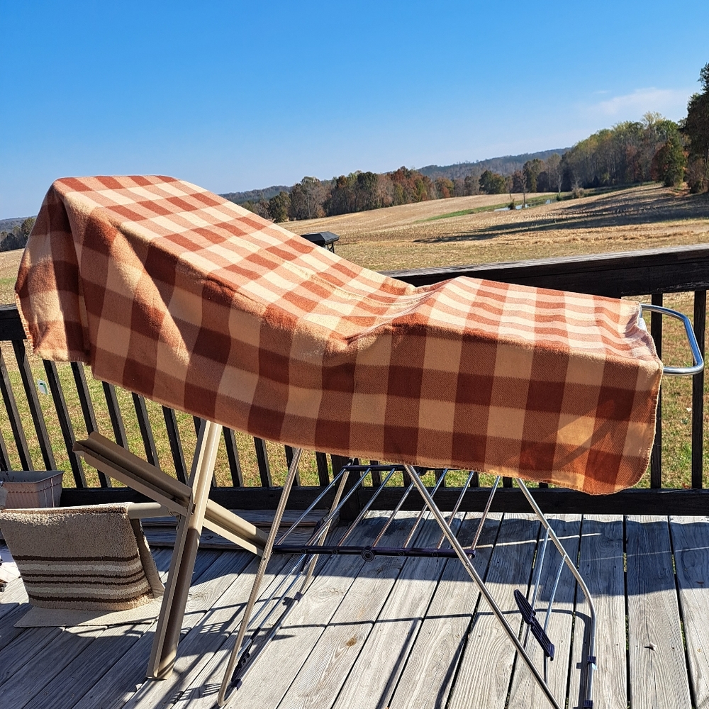 Northpoint Tan Checked Synthetic Fleece Blanket